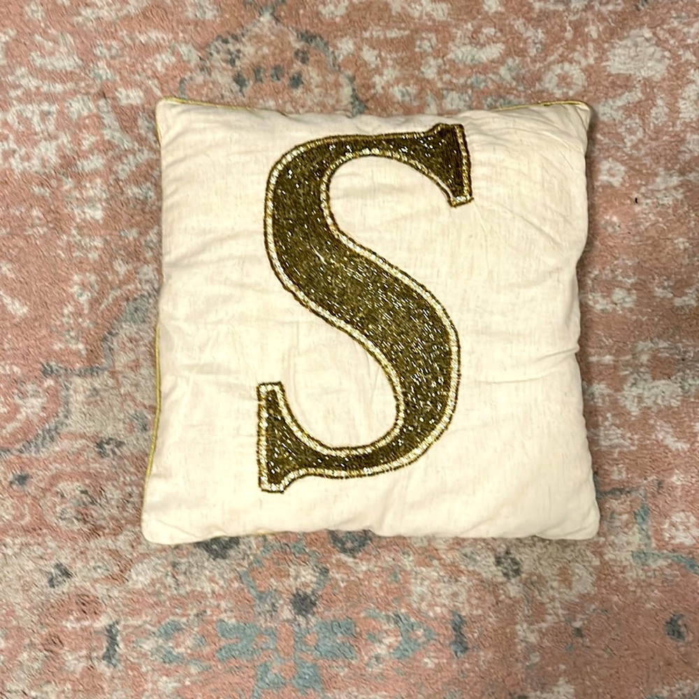 Letter S pillow
